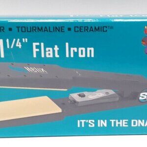 Hot Tools Helix 1 1/4" Flat Iron Supertool Ceramic Tourmaline Ionic Nanosilver